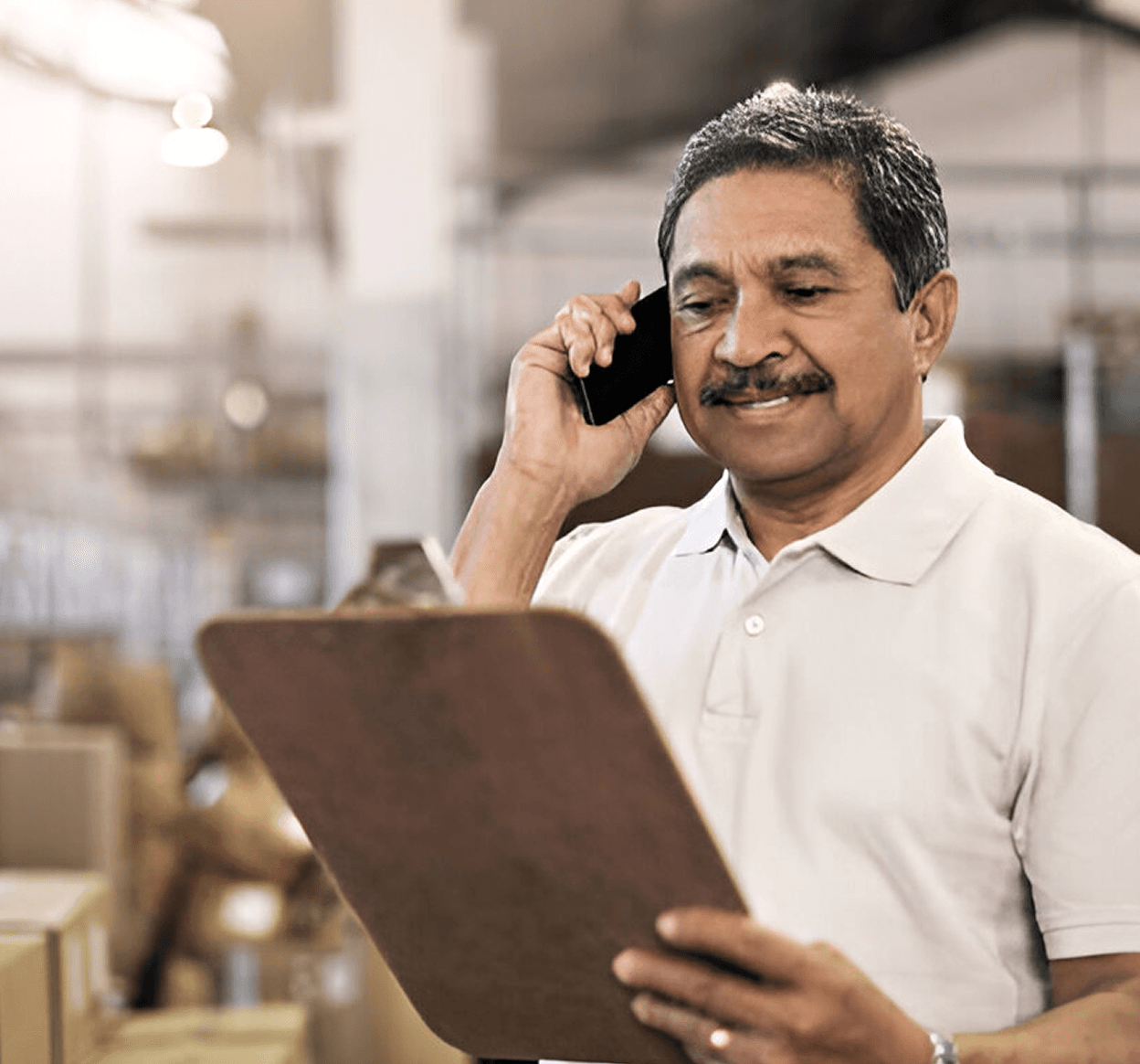 Business person talking on phone